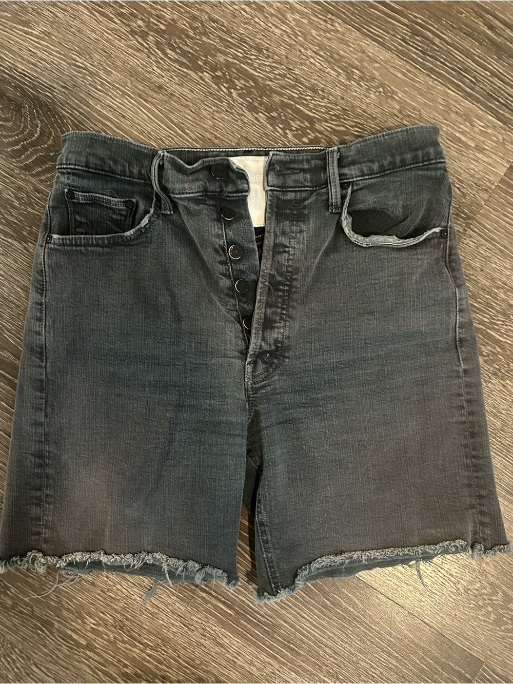 Mother Jeans Tripper Cutoff Fray Denim Shorts 30